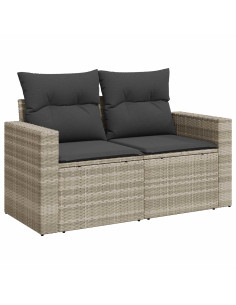 Set di divani 7 pcs Grigio chiaro e grigio scuro 2