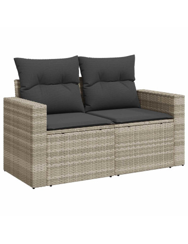 Set di divani 7 pcs Grigio chiaro e grigio scuro