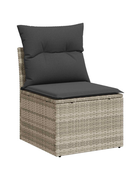 Set di divani 7 pcs Grigio chiaro e grigio scuro