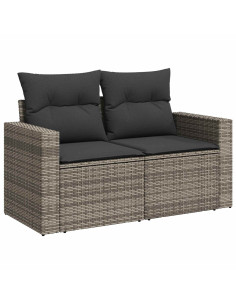Set di divani 7 pcs Grigio e Grigio Scuro 2
