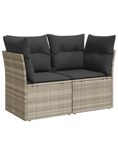 Set di divani 7 pcs Grigio chiaro e grigio scuro