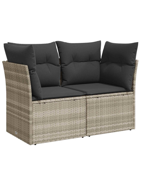 Set di divani 7 pcs Grigio chiaro e grigio scuro