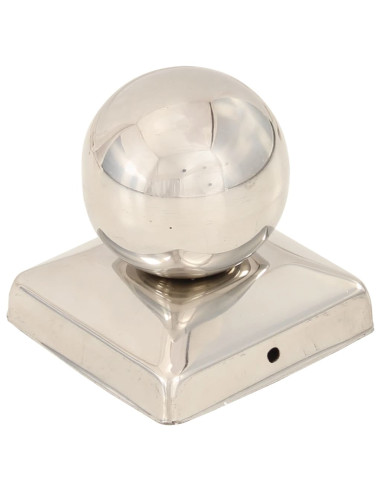 Tappi per Pali 6 pz Estremità a Globo in Acciaio Inox 71x71 mm
