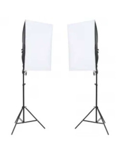 Kit per Studio Fotografico con Set Luci, Fondale e Riflettore