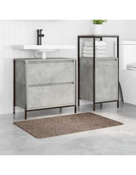 Tappetino da bagno antiscivolo Marrone 60 x 90 cm PP
