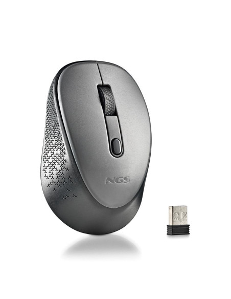 NGS MOUSE WIRELESS GRIGIO 2 PULSANTI E ROTELLA DI SCORRIMENTO