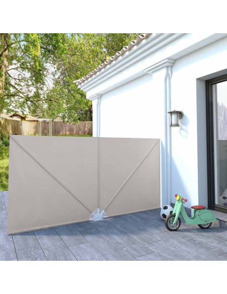Tenda Laterale per Terrazza Pieghevole Crema 300x150 cm