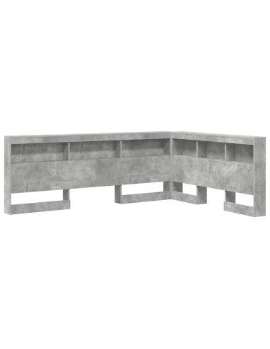 Testata contenitore Grigio cemento 150 cm Legno multistrato