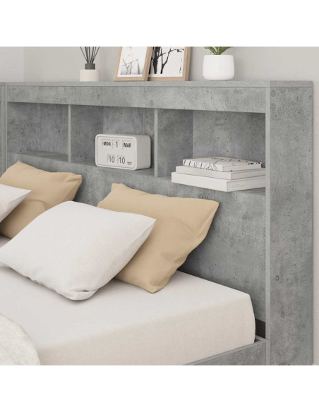 Testata contenitore Grigio cemento 150 cm Legno multistrato