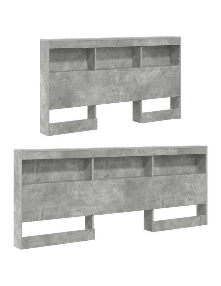 Testata contenitore Grigio cemento 150 cm Legno multistrato