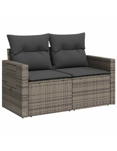 Set di divani 7 pcs Grigio e Grigio Scuro 2