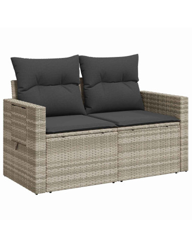 Set di divani 7 pcs Grigio chiaro e grigio scuro