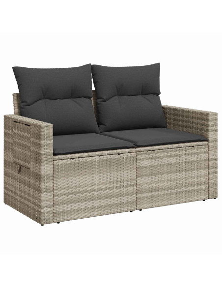Set di divani 7 pcs Grigio chiaro e grigio scuro