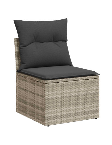 Set di divani 7 pcs Grigio chiaro e grigio scuro