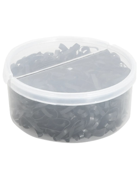 Elastici per Trecce Cavallo 500 pz Neri in Silicone