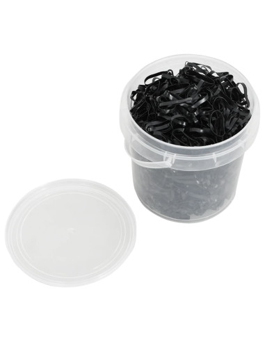 Elastici per Trecce Cavallo 1500 pz Neri in Silicone