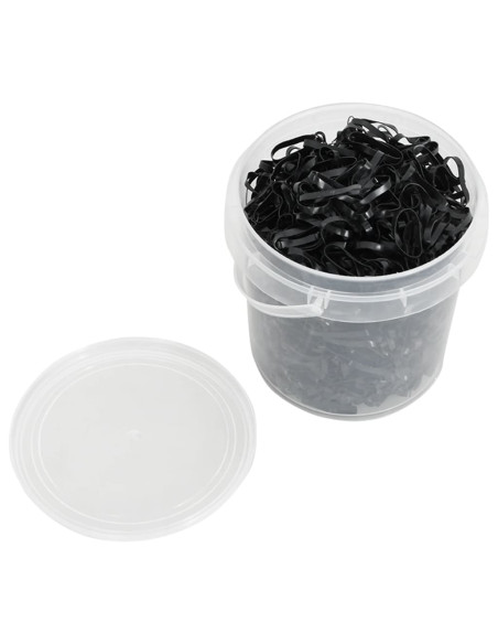 Elastici per Trecce Cavallo 1500 pz Neri in Silicone