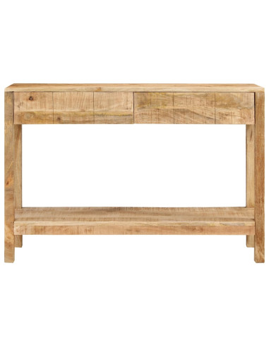 Tavolo Consolle con 2 Cassetti 110x35x75cm Legno Massello Mango