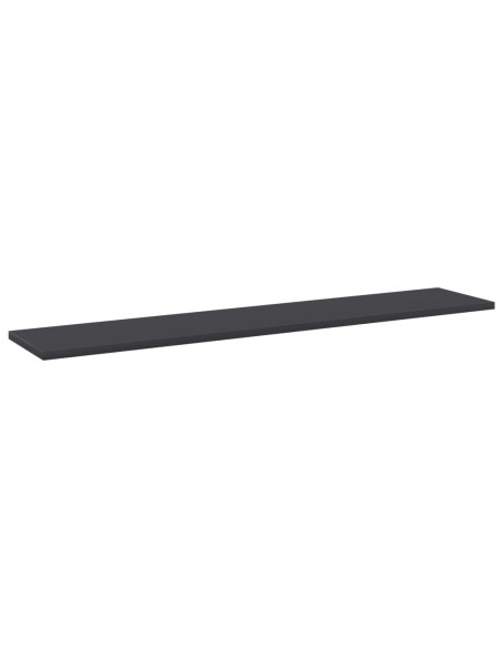 Ripiani per Libreria 8pz Grigi 100x20x1,5cm Legno Multistrato