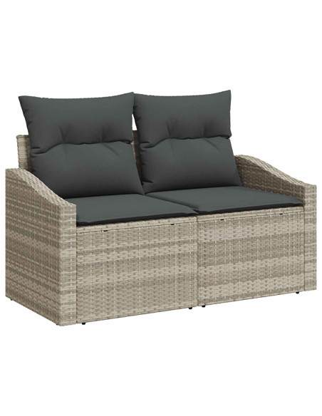 Set di divani 7 pcs Grigio chiaro e grigio scuro