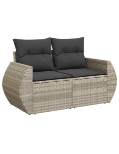 Set di divani 7 pcs Grigio chiaro e grigio scuro 2
