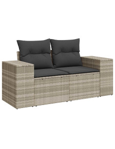 Set di divani 7 pcs Grigio chiaro e grigio scuro 2