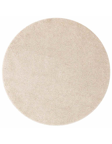 Tappeto Shaggy Antiscivolo Crema 90 x 90 cm PP
