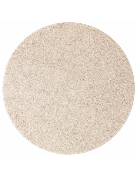 Tappeto Shaggy Antiscivolo Crema 90 x 90 cm PP