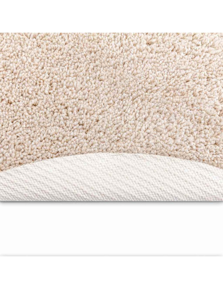 Tappeto Shaggy Antiscivolo Crema 90 x 90 cm PP