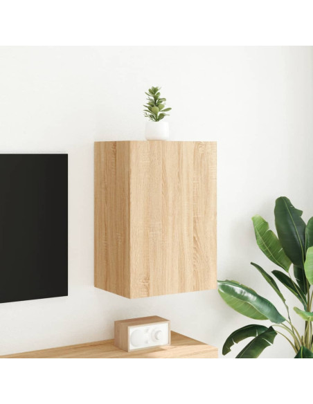 Mobile TV Parete Rovere Sonoma 40,5x30x60 cm Legno Multistrato