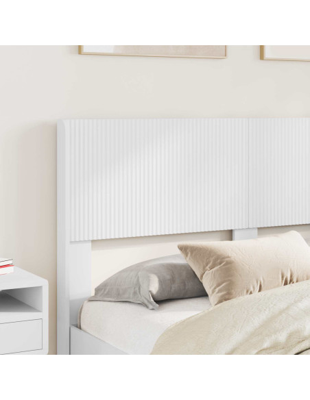 Struttura del letto con stoccaggio e testata Bianco