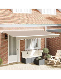Tenda Retrattile Beige 400 x 200 cm Tessuto
