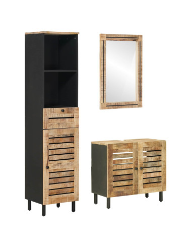 Set di Armadi da Bagno 3 pz Naturale 38 x 33 x 160 cm