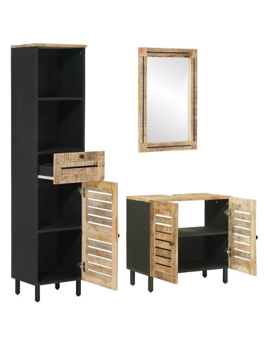 Set di Armadi da Bagno 3 pz Naturale 38 x 33 x 160 cm