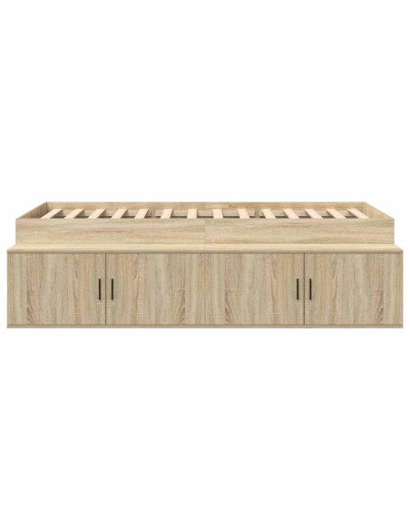 Struttura del letto Rovere Sonoma 90 x 190 cm Legno multistrato
