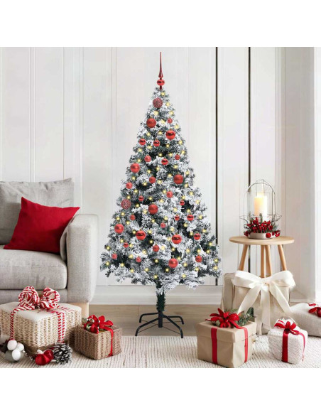 Albero di Natale artificiale con 150 LED Bianco 150 cm