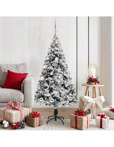 Albero di Natale artificiale con 150 LED Bianco 150 cm
