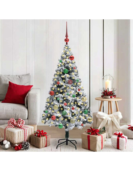 Albero di Natale artificiale con 150 LED Bianco 150 cm