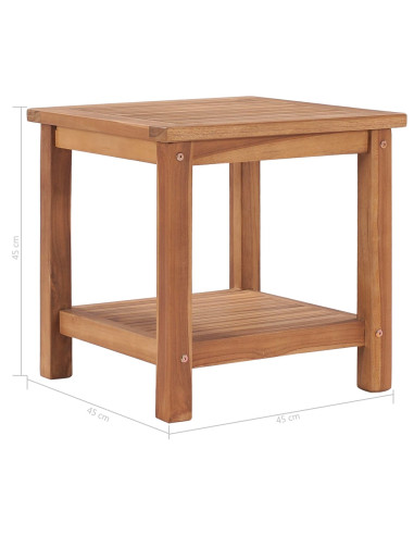 Tavolino da Salotto 45x45x45 cm in Legno Massello di Teak