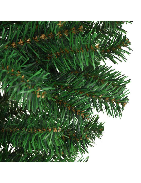 Albero di Natale artificiale preilluminao capovolto con set di palline