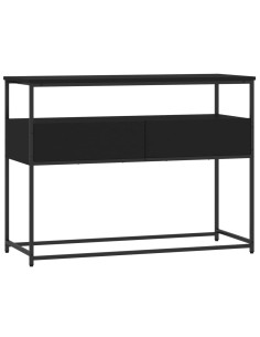 Tavolino Consolle Nero 100x40x75 cm in Legno Multistrato 2