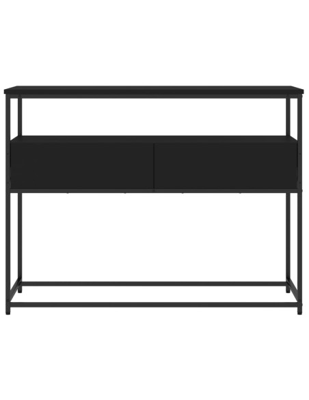 Tavolino Consolle Nero 100x40x75 cm in Legno Multistrato