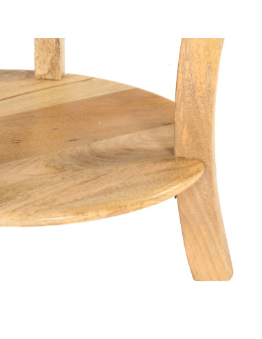Tavolino da Salotto 37x37x61 cm in Legno Massello di Mango