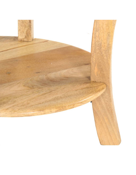 Tavolino da Salotto 37x37x61 cm in Legno Massello di Mango