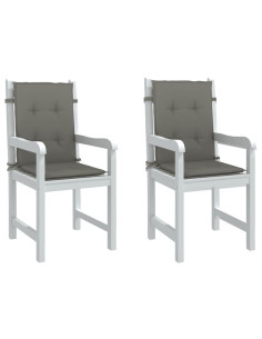 Cuscini Sedia Schiena Bassa 4 pz Grigio Mélange 100x50x4 cm
