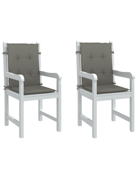 Cuscini Sedia Schiena Bassa 4 pz Grigio Mélange 100x50x4 cm
