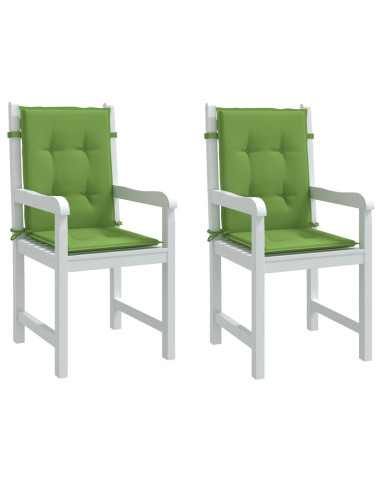 Cuscini Sedia Schiena Bassa 2 pz Verde Mélange 100x50x4 Tessuto