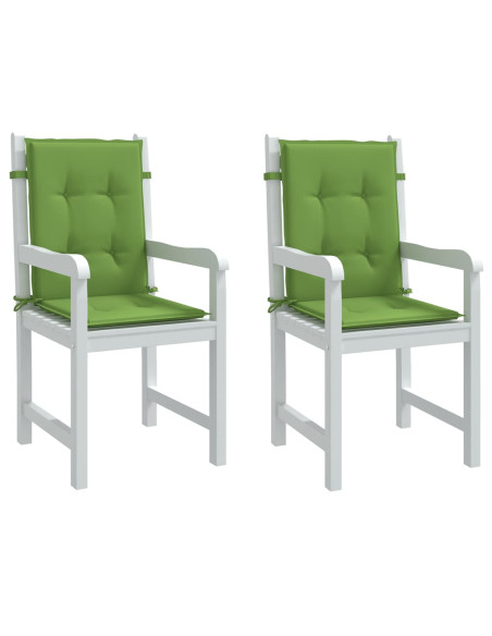 Cuscini Sedia Schiena Bassa 2 pz Verde Mélange 100x50x4 Tessuto