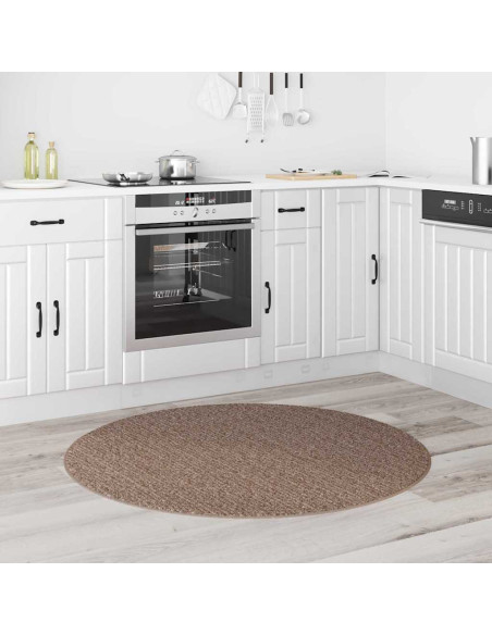 Tappeto Shaggy Antiscivolo Marrone 120 x 120 cm PP