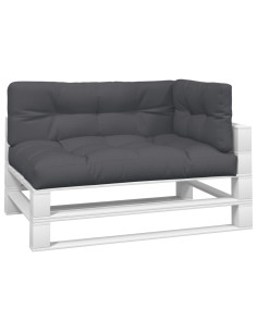 Cuscini per Pallet 3 pz Antracite in Tessuto 2